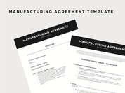 Manufacturing Agreement