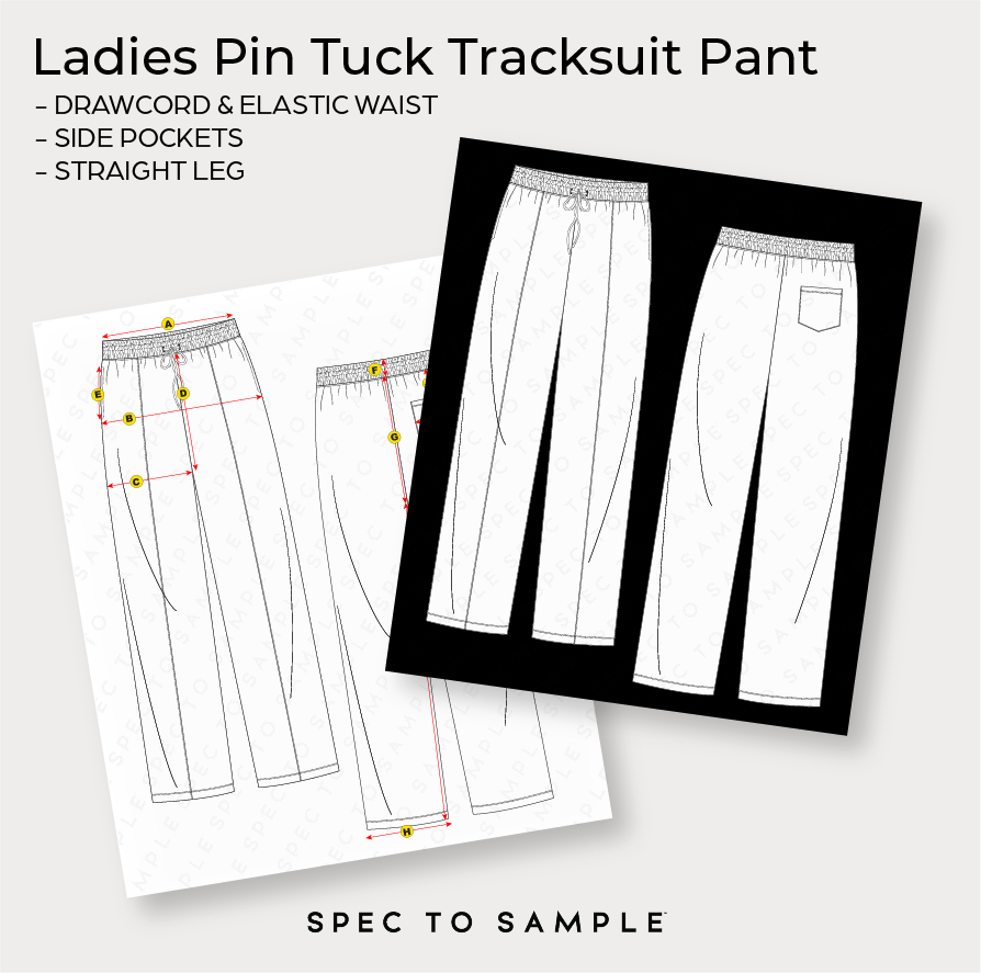 Pin Tuck Pants Sketch