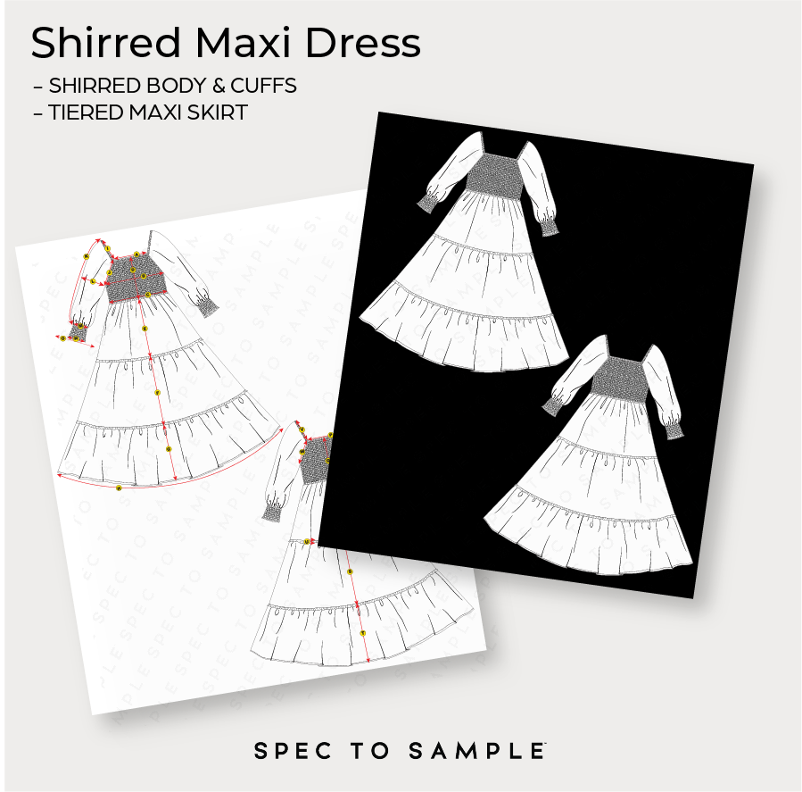 Shirred Maxi Dress