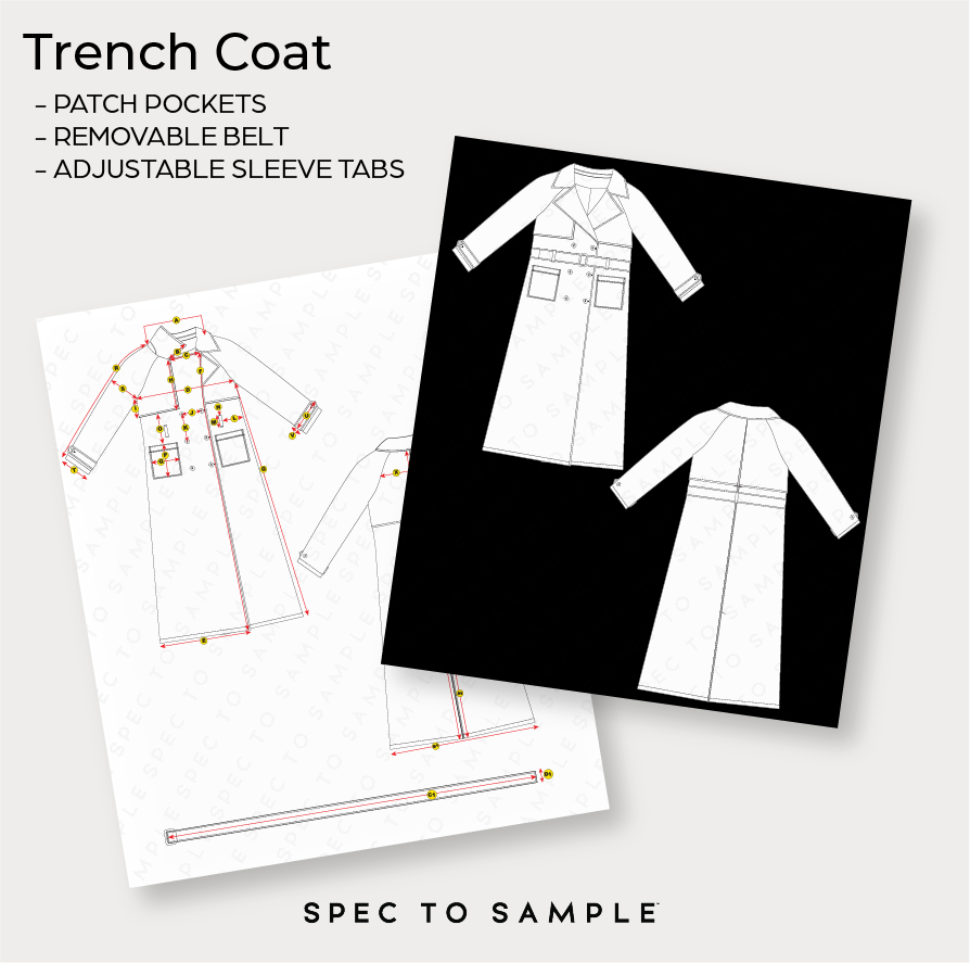 Classic Trench Coat Sketch