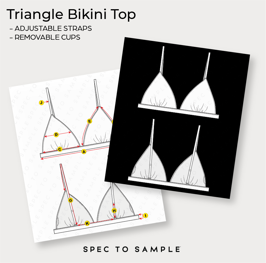 Triangle Bikini Top Sketch