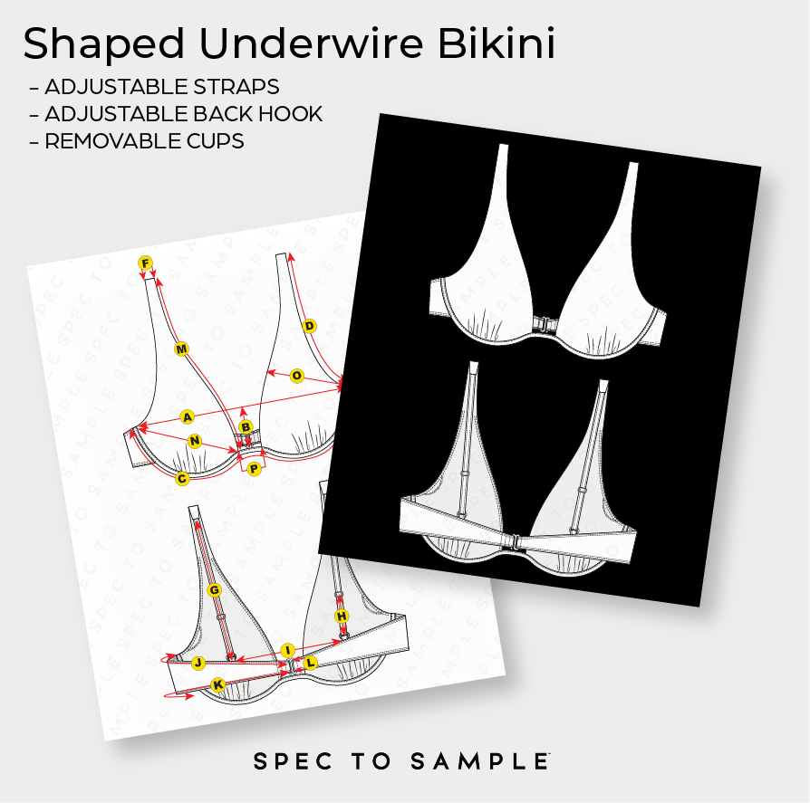 Plunge Underwire Bikini Top Sketch