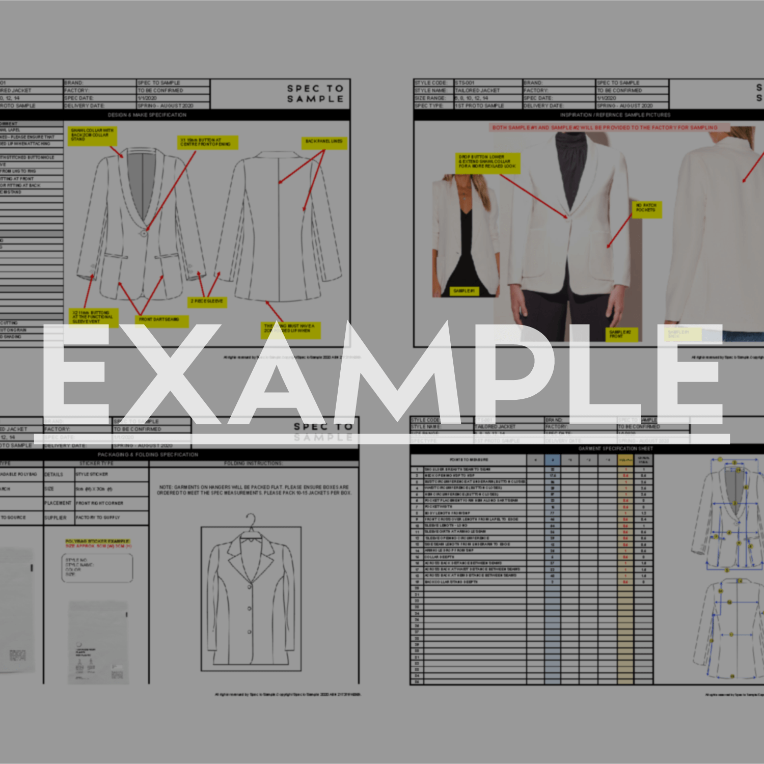 Tech Pack Template – Spec To Sample